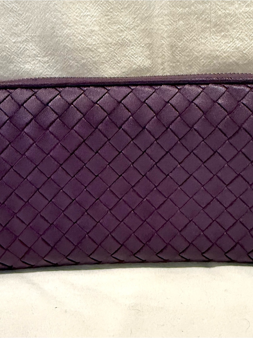 Authentic Bottega Veneta Nappa Intrecciato Zip Around Wallet